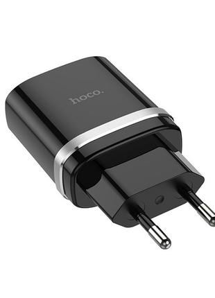 Сетевое зарядное устройство Hoco C12Q Smart QC3.0 charger Black