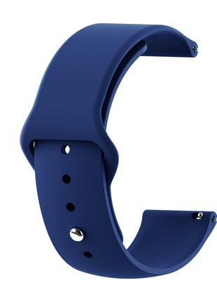 Ремешок для часов 22 мм Sport design темно-синий (с кнопкой)
