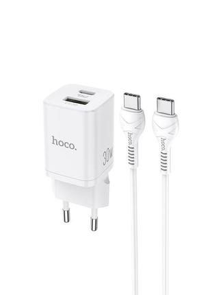 Сетевое зарядное устройство Hoco N13 Bright PD30W+QC3.0 и кабе...