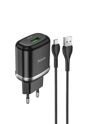 Сетевое зарядное устройство Hoco N3 Special QC3.0 + кабель USB...