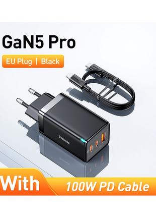 Сетевое зарядное устройство Baseus 65W GaN5 Pro и кабель Type ...