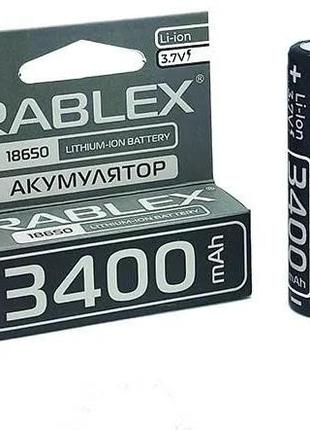 Батарейка аккумуляторная (аккумулятор) 18650 RABLEX 3400 mAh (...