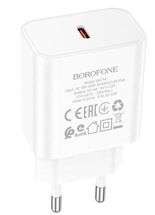 Адаптер сетевой BOROFONE Power single port charger BA71A |1Typ...