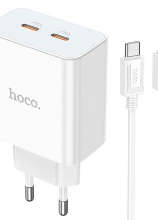 Адаптер сетевой HOCO Type-C to Lightning Cable Leader dual por...