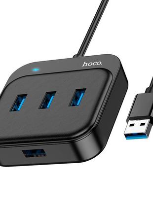 HUB адаптер HOCO Easy 4-in-1 converter HB31 (USB to USB3.0*4)(...
