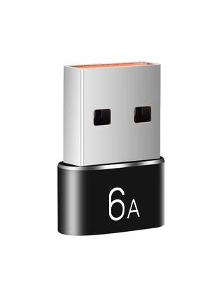 Переходник USB Male to Type-C Female Adapter Converter QK82-2....