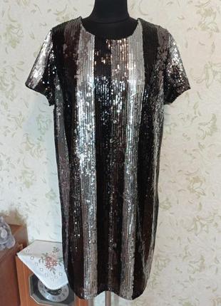 Нарядное платье 👗 паетки  uk16