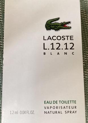 Lacoste eau de blanc  l.12.12