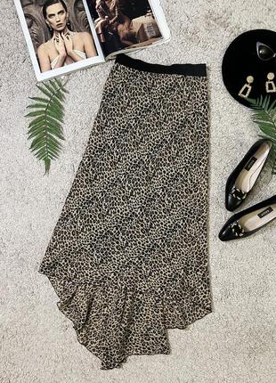 Асимметричная леопардовая юбка no35