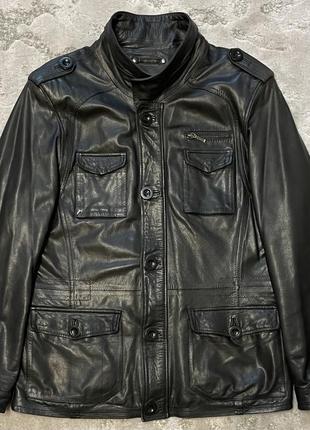 Дизайнерская кожаная куртка(размер:s-m)