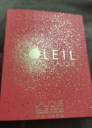 Lalique soleil

пробник (парфюмированная вода) 1.8 мл