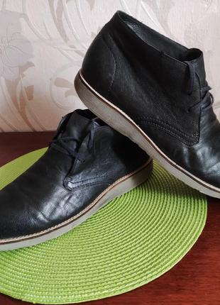 Брендовые кожаные ботинки hugo boss, оригинал!