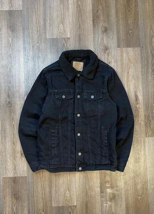 Pull&bear denim jacket pull and bear шерпа джинсовка деним уте...