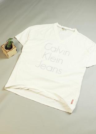 ▪️calvin klein ▪️двухслойная 🌪️ футболка мужская белая кельвин...
