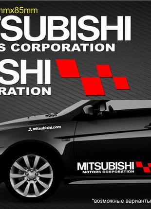 Mitsubishi наклейки, комплект наклеек автомобиль, на стекло, н...