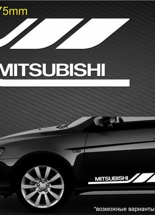 Mitsubishi наклейки, комплект наклеек автомобиль, на стекло, н...
