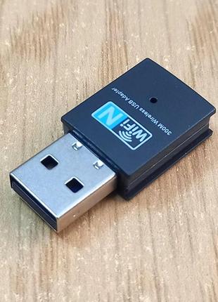 Мини Wi-Fi USB 2.0 адаптер 300 Мбит/с 2,4 ГГц 802,11 b/g/n