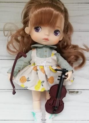 Игрушка игрушечная скрипка пластик для куклы кукольный аксессуар