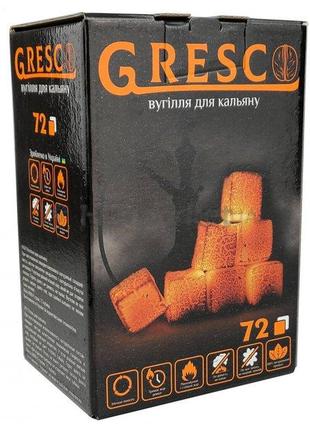 Уголь ореховый Gresco 1кг/72шт - В Коробке (Греско)