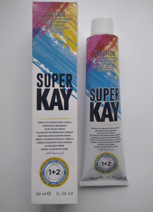 Фарба для волосся SUPER KAY(1.00 чорний інтенсивний) 180 мл
