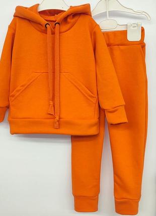 Яркий оранжевый костюм из трехнитки без утепления, цена зависи...