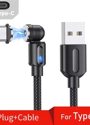 Усиленный Магнитный кабель 2 метра Чёрный, с коннектором USB T...