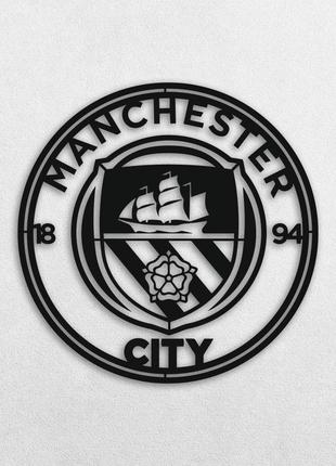 Дерев'яне Панно FC Manchester City 37x37 см