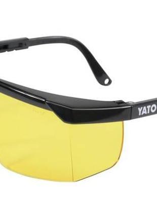 Окуляри захисні відкриті жовті оправа Польща YATO YT-7362