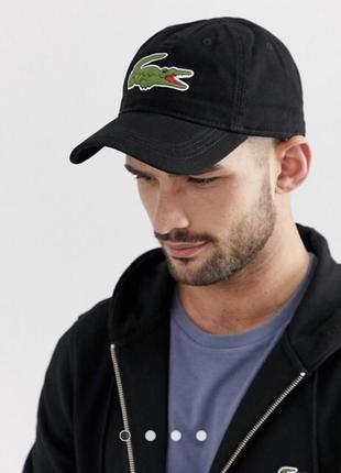 Черная кепка / бейсболка lacoste 🐊🧢