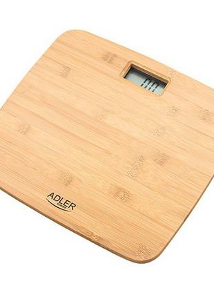 Електронні ваги на підлогу Adler AD 8173 бамбук до 150 кг