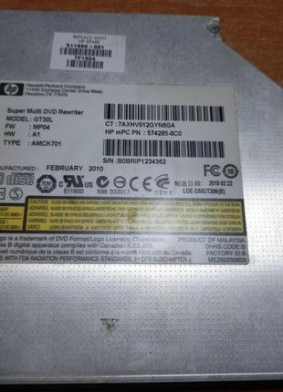 Оптический привод DVD-RW HP GT30L SATA рабочий