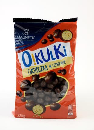 Печиво у чорному шоколаді Magnetic O Kulki 320 г Польща термін...