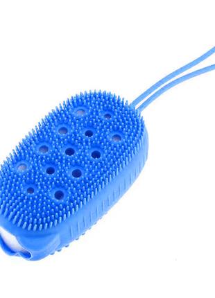 Мочалка массажная Bath Brush | Массажер силиконовый для тела Blue