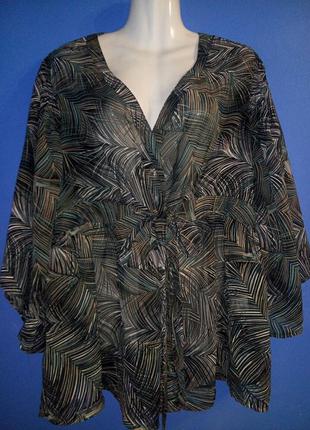 Шифоновая накидка блузка кафтан кимоно
