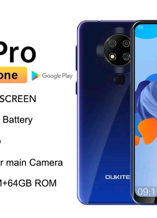 Смартфон Oukitel C19 Pro, синій колір