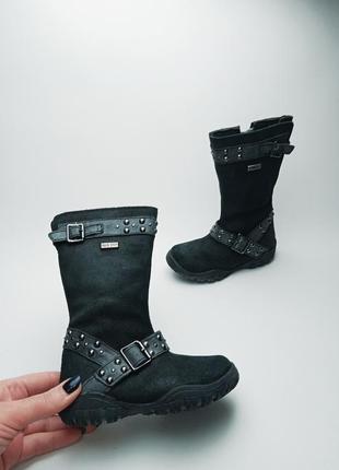 Шкіряні зимові чоботи сапожки дівчинці naturino (натурино)