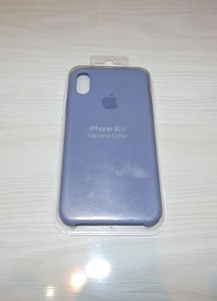 Чехол silicone case для iphone x / xs lavender gray