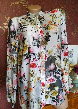 Блуза с цветочным принтом и длинными рукавами от river island