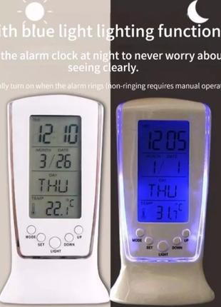 Электронные часы будильник термометр DS-510, новый