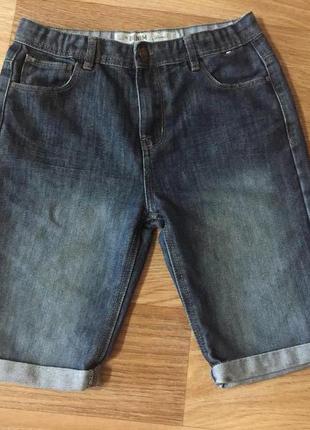 Шорти джинсові бриджі для дівчинки 12-13 років з високою посадкою
