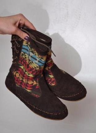 Замшевые полуботинки keds в этно стиле, ботинки, cапоги