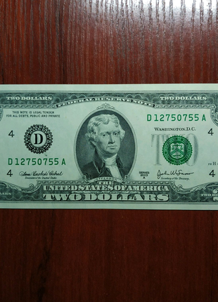 2 доллара США 
2003 D банкнота
