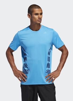 Футболка для бігу adidas supernova tee blue blue