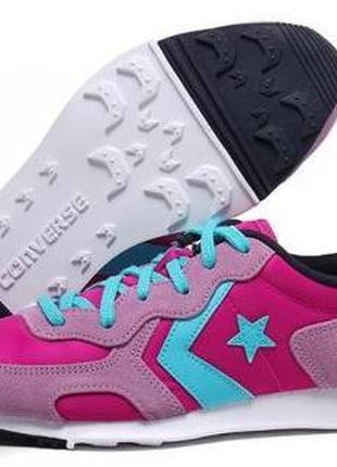 1, Замшевые яркие кроссовки Конверс Converse All Star Womens T...