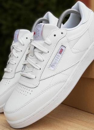 1, Белые кроссовки Рибок Reebok Club C 85 Размер US 4 - 23 см ...