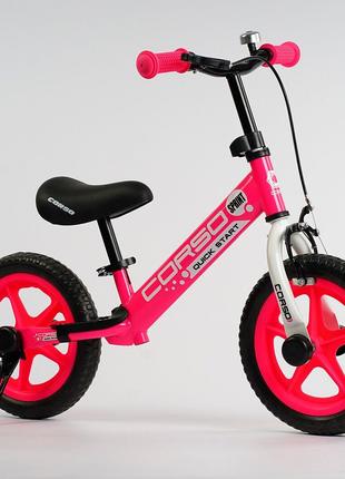 Велобег для девочки CORSO (28631) стальная рама, колесо 12" EV...