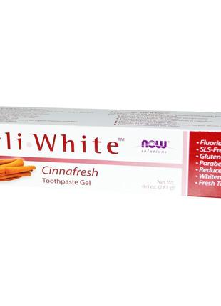 Зубная паста-гель с корицей Toothpaste Gel Now Foods Solutions...