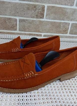 Кожанные туфли мокасины clarks 37р