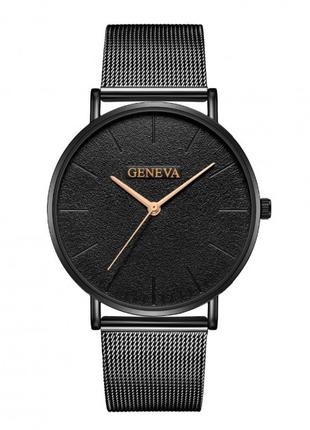 Женские часы Geneva Classic steel watch черные