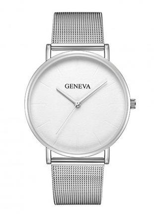 Женские часы Geneva Classic steel watch серебряные